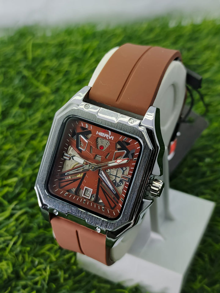 HERYI Skeleton Dial Sport Watch